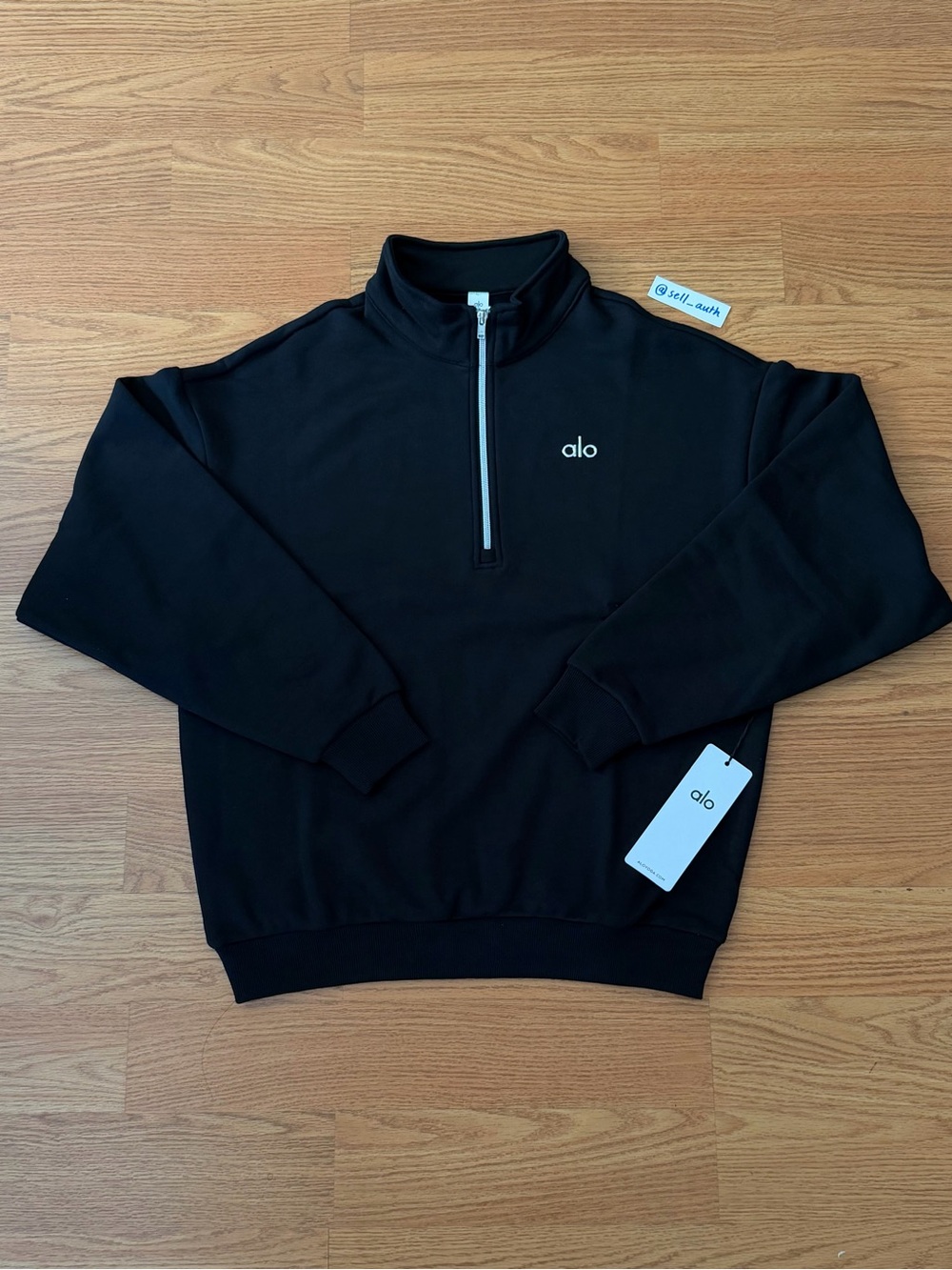 ALO Yoga Quarter-Zip Pullover Sweater Black - NEW (❗️ONLY $68+ offers accepted)